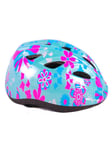 Volare Children's Bicycle Helmet - XS - 47-51 cm - Blue Pink Flowers - extra small model