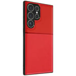 Case for Samsung Galaxy S23 Ultra Rigid with Flexible Contour Shockproof Red