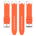 Premium silikonklokkerem 22 mm for Garmin, Samsung, Huawei (sølvspenne) Oransje