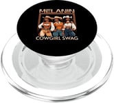 Melanin Cowgirl Swag Afro-Américain Melanin Queens Girls PopSockets PopGrip pour MagSafe