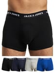 JACK & JONES Men's Jacbasic Plain Trunks Pack of 5 Boxer Shorts, Black, XXL