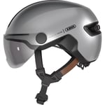 Abus Hud-Y Ace - Casque vélo urbain Gleam Silver M (54 - 58 cm)