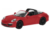 Schuco Porsche 911 (991) Targa 4S, Modellpersonbil, Förmonterad, 1:87, Porsche 911 (991) Targa 4S, Pojke/Flicka, Röd