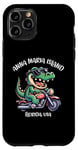 Coque pour iPhone 11 Pro Anna Maria Island Floride USA Fun Alligator Cartoon Design