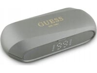 Guess Sluchawki Bluetooth Gutwsc2mcdse    Tws + Stacja Dokujaca Taupe Elongated Metalic Printed Logo