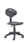 Office Hippo Laboratory Desk Chair, Robust Office Chair For Contract Use With Height Adjustable Seat, Versatile & Lightweight Easy-Clean Computer Chair For Daily Use - Black