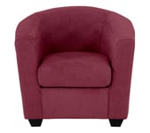 Fauteuil cabriolet THEO tissu Crown Lie de vin