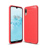 Huawei Y6 Pro 2019      Carbon Fibre Case    Red