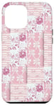 iPhone 12 Pro Max Light Pink Flowers & Bows Gingham Coquette Girly Aesthetic Case