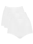 Sloggi Women's 24/7 Cotton Maxi C3p Boxer Briefs, White, 10 UK