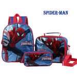 Best Trade Spider Man Ryggsäck Skolväska 3 Pack Födelsedagspresent Blå