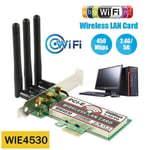 450mbps Wifi Pci Network Card 3 Antennas 2.4g/5g Wireless Gigabit Lan Adapter