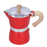 (Red)150ML Coffee Pot Stovetop Moka Maker Coffee Maker Kettle For Gas Stove SG