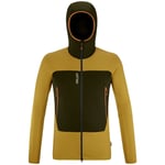 Millet Fusion Grid Hoodie - Polaire homme Safran / Deep Jungle M