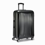 Amazon Basics Valise rigide à roulettes, valise Oxford avec serrure TSA, quatre roues pivotantes et surface résistante aux rayures, 76 cm, Noir