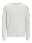 JACK & JONES Men's Jjegreg Knit Crew Neck Sn Jumper, Cloud Dancer, M