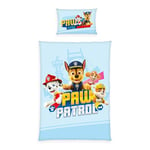 Paw Patrol Parure de lit pour Enfant, taie d'oreiller env. 40 x 60 cm, Housse de Couette env. 100 x 135 cm, avec Fermeture à hôtel et boutonnière, 100% Coton