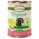 Lukullus Organic Adult ekologisk kalkon & ekologisk zucchini (glutenfritt) - 6 x 400 g