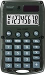 Calculatrice de poche 8 chiffres solaire/pile Noir