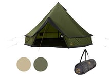 Grand Canyon Indiana 8 - Tente Ronde pour 8 Personnes | Tente familiale, Tente de Groupe, Tente pyramidale, Tipi | Capulet Olive (Vert)