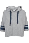 Urban Classics Women's Tb1978-ladies Taped Short Sleeve Hoody Hooded Sweatshirt, Grey (Grey/Navy 01199), XS