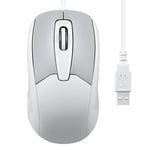 Perixx PERIMICE-209M 3 Button USB Wired Mouse - Optical - 1000 DPI - 5.9 Ft Cable - Beige