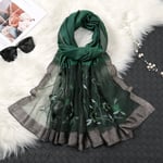 (MZ041-02)2024 kukkahuivi Naisten Summer Breeze Kevyt läpinäkyvä kääre ja huivit Bandana Beach Organza sideharso pitsi ontot huivit