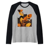 Autumn Leaves And Butterflies Nature Raglan Baseball Tee