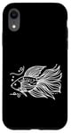 Coque pour iPhone XR Line Art Poisson & Ichtyologiste Dos plume