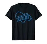 Oak Island Could It Be Map Typography Gift T-Shirt - Blue T-Shirt