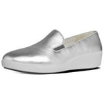 Ballerines FitFlop  F-POP TM Skate silver leather