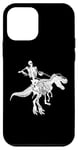 Coque pour iPhone 12 mini Squelette Riding T-Rex Cute Dino Lovers