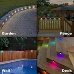 Solar Däckslampor 16 Pack Utomhus Steg Lampor Vattentät Led Solar Lights För räcke trappor Stege Stängsel Gårdar och passager Multicolor-RGB 8PCS