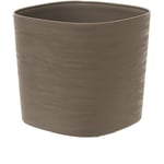 Pot avec reserve d'eau - GARDEN ID Respect - Taupe 25 x 25 cm - 100% dechets ...