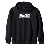 SNACKS - Funny Sports Team Design for Game Day Laughs Zip Hoodie