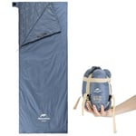 Naturehike Sac de Couchage d'été Ultra léger, Confort Doux, Sac de Couchage de Voyage, Sac de Couchage imperméable pour Le Camping, la randonnée - Bleu, 205 × 85 cm