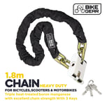 Heavy Duty Bike Chain Padlock Lock Steel Motorbike BicycleSecurity 1.8M