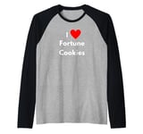 Fun Graphic-I Love Fortune Cookies Raglan Baseball Tee