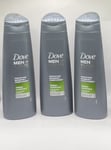 3 x Dove Men+Care Fresh Clean 2 in 1 Fortifying Shampoo & Conditioner 250ml 7M