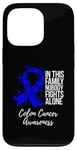 iPhone 13 Pro Family Support Dark Blue Ribbon Tee Colon Cancer Awareness Case