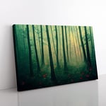 A Statuesque Forest Canvas Wall Art Print Ready to Hang, Framed Picture for Living Room Bedroom Home Office Décor, 60x40 cm (24x16 Inch)