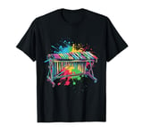 Marimbist Musician Vibraphonist Watercolor Splash Marimba T-Shirt