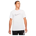 Nike DF Tee DB NK Pro T-Shirt Mens, Blanc, M