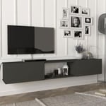 Meuble TV Paltamo 180 x 31 x 29,5 cm anthracite en.casa