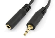 3m 3.5mm Jack Extension Cable Lead Stereo Plug to Socket AUX Headphone GOLD