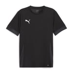 PUMA Unisex Teamgoal Matchday Jersey Jr Football Shirt, Puma Black-puma White-Flat Dark Gray, 176 EU