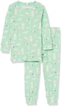 Amazon Essentials Ensembles De Pyjama en Coton, Coupe Ajustée, 2 Pièces Mixte Bébé, Vert Menthe Animaux de la Forêt, 24 Mois