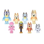 BLUEY FAMILLE ET AMIS - LOT DE 8 FIGURINES ARTICULEES DE 6,3 CM - BLUE