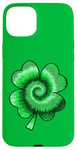 iPhone 15 Plus Lucky Tie-Dye Four Leaf St Saint Patrick's Day Clover Case