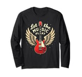 Let the Music Play Guitars Guitar Guitar Player Guitarist Long Sleeve T-Shirt